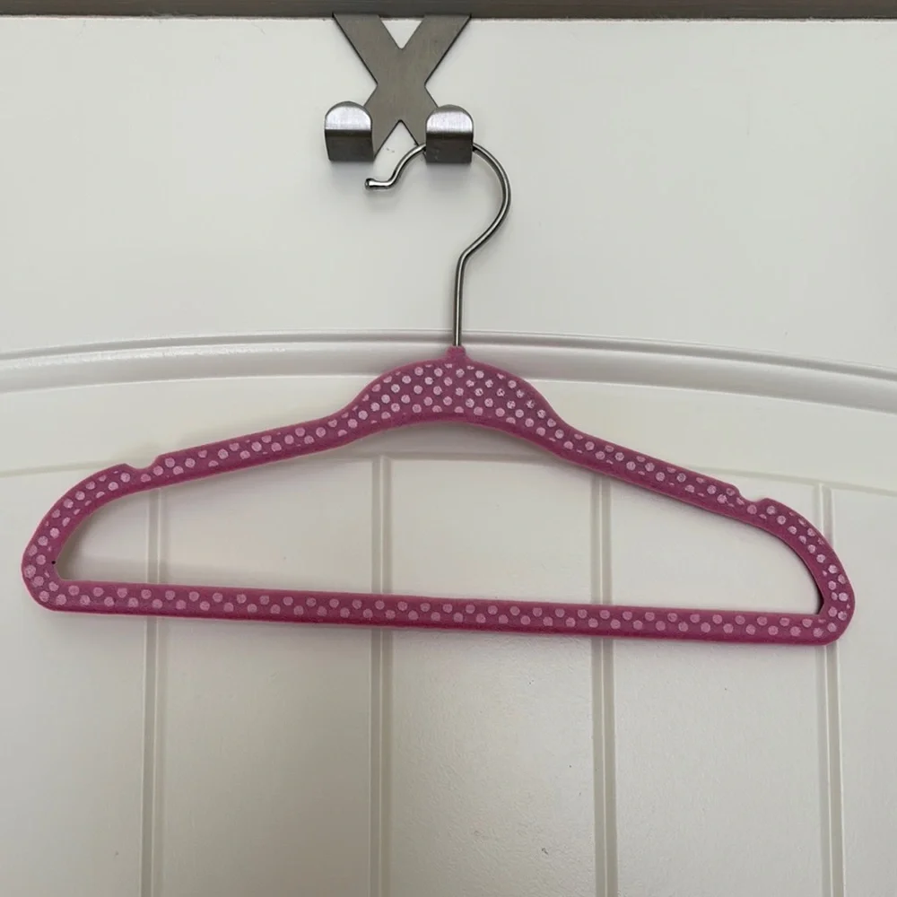 Set of 27 Pink Velvet Hangers